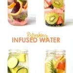 Refreshing infused water in mason jars.