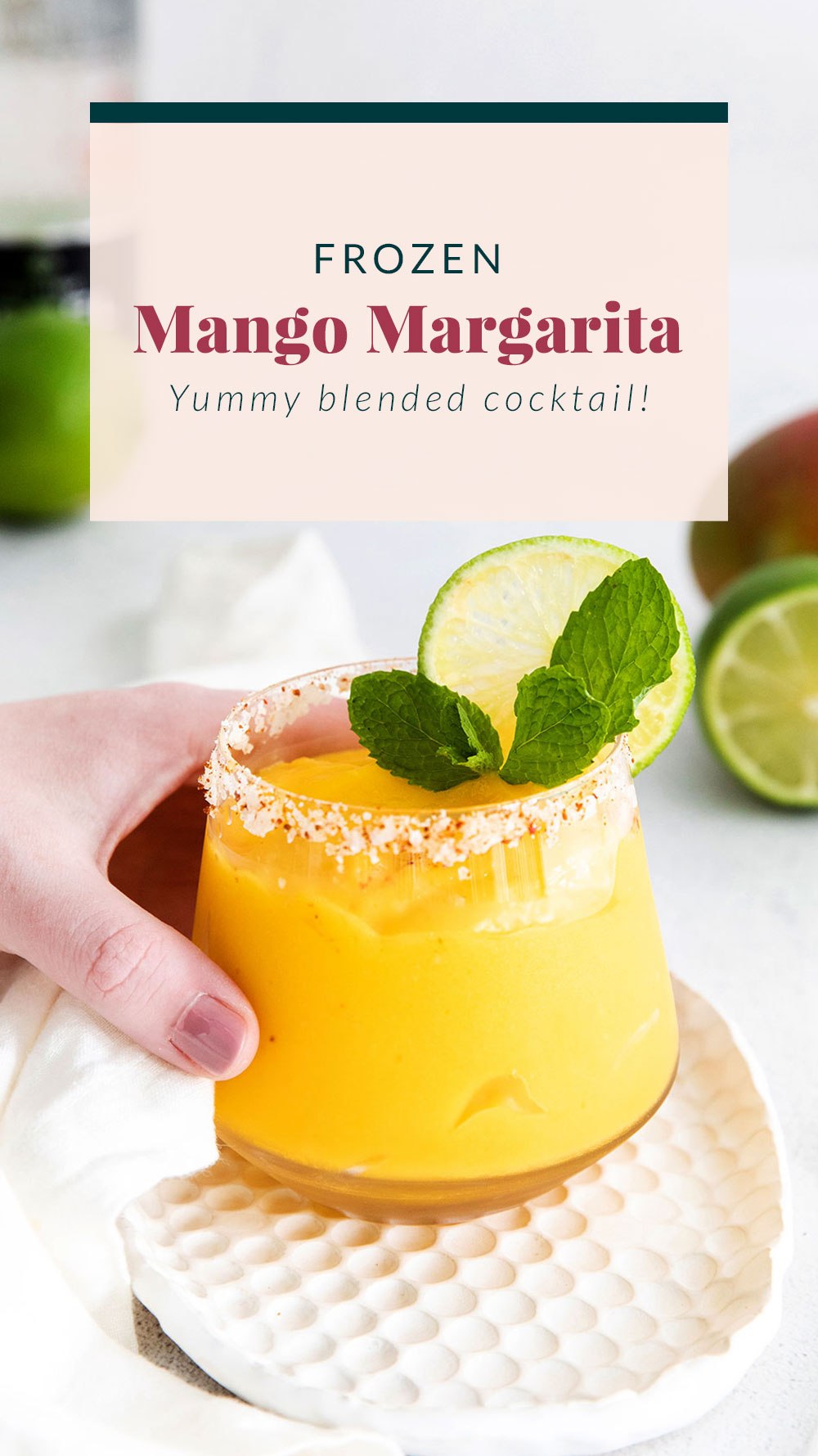 Frozen Mango Margarita (Blended) - Match Foodie Finds - Tasty Made Simple