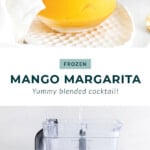 mango margarita in a food processor.