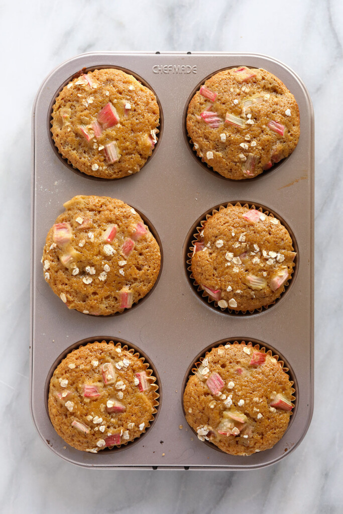 Rhubarb Muffins - Fit Foodie Finds