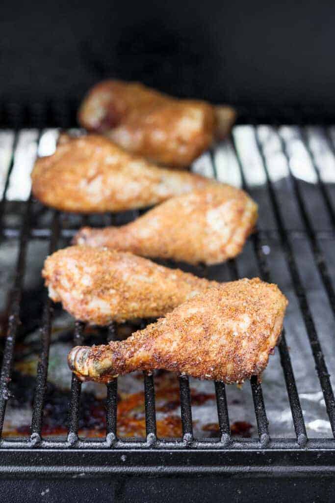 chicken legs on smoker