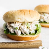 smoked chicken salad on bun