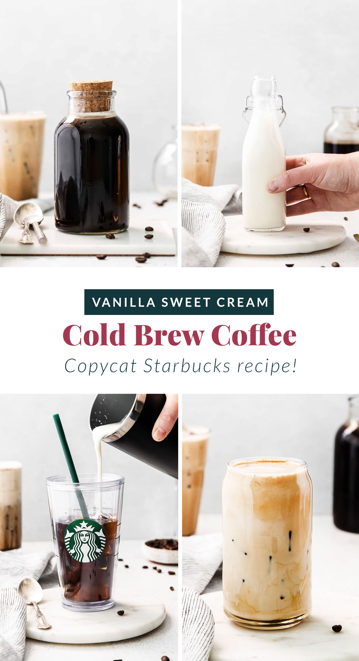 Homemade Vanilla Sweet Cream Cold Brew - Fit Foodie Finds