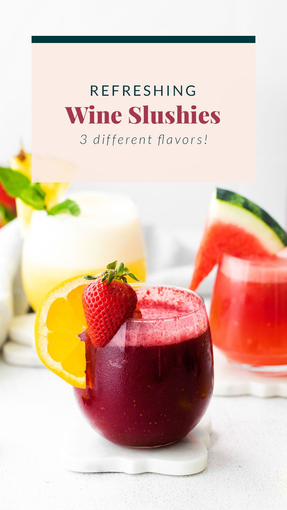 Wine Slushies (3 Flavors Ideas!) - Fit Foodie Finds