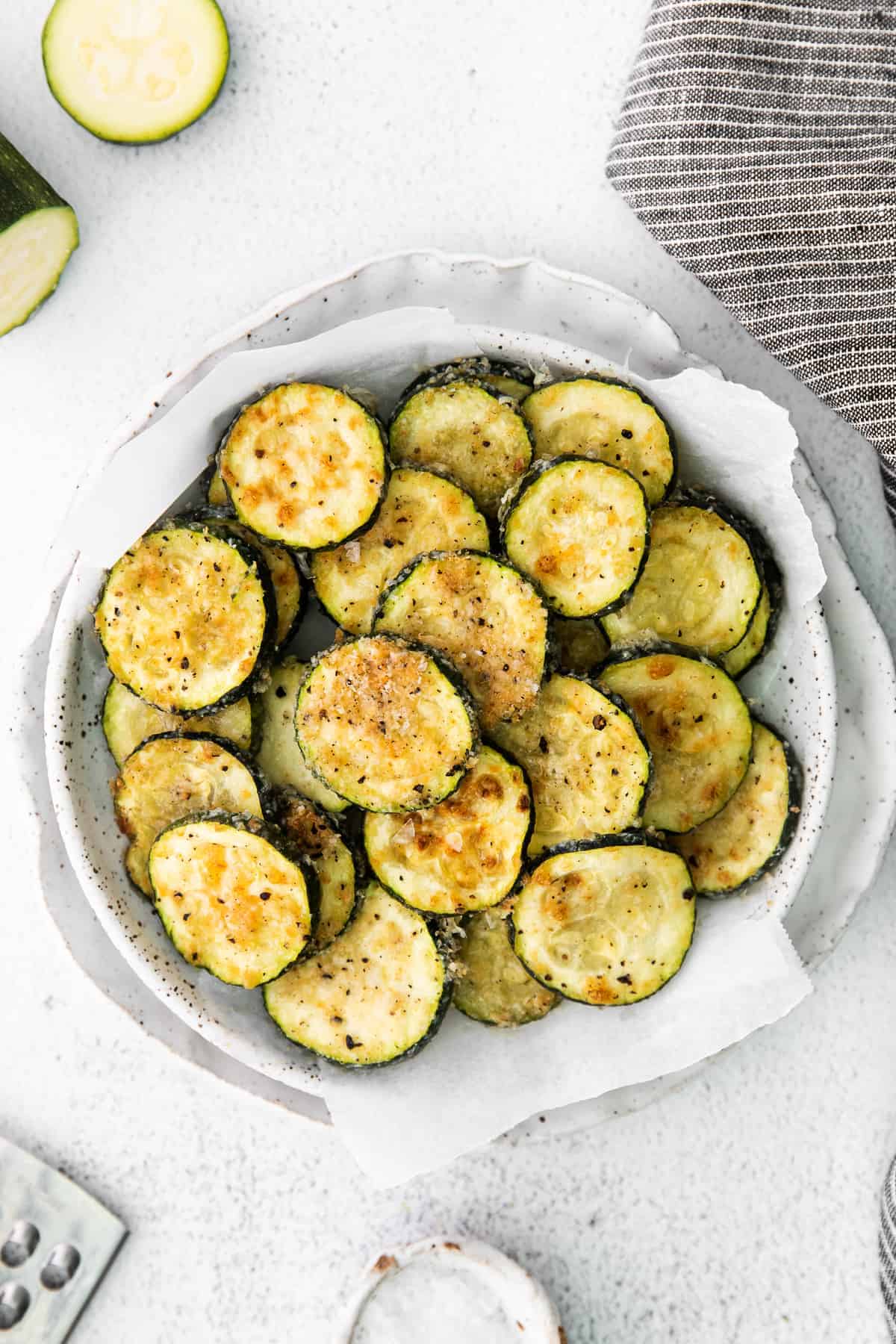 Baked zucchini in a bowl. 