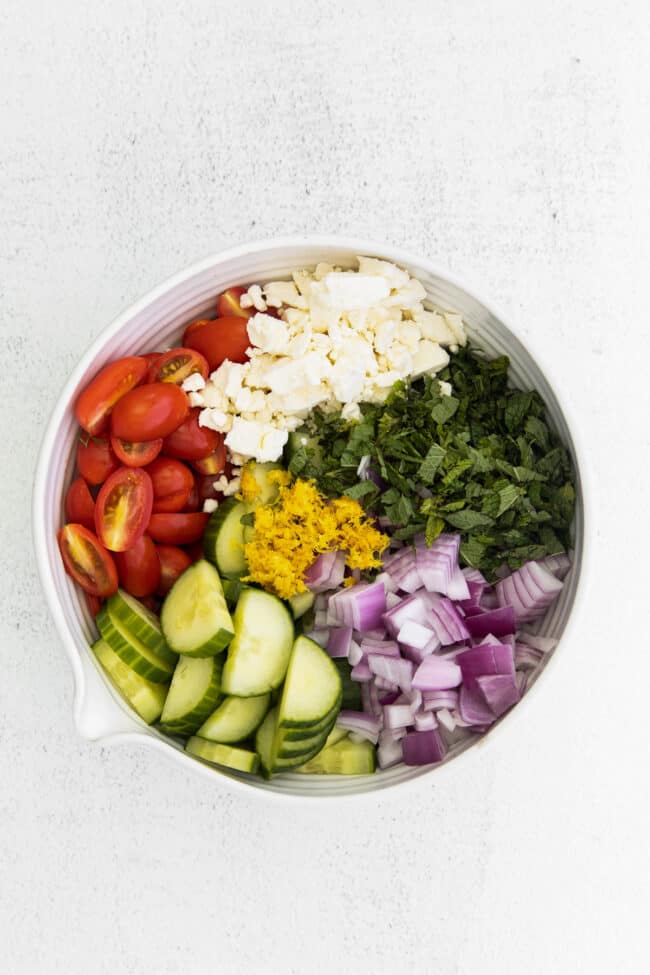 Mediterranean Couscous Salad (veggie-packed!) - Fit Foodie Finds