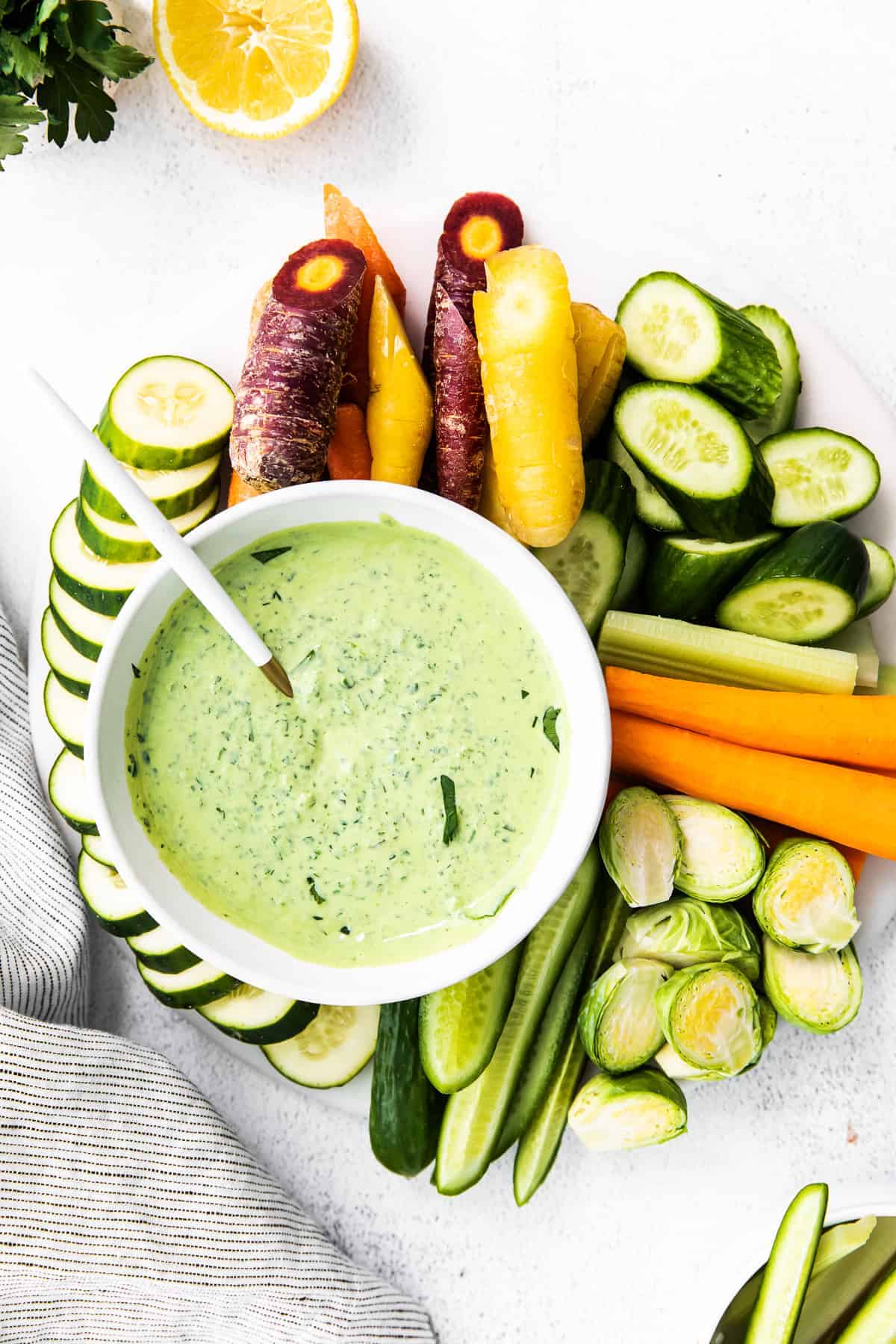 green goddess dressing in bowl