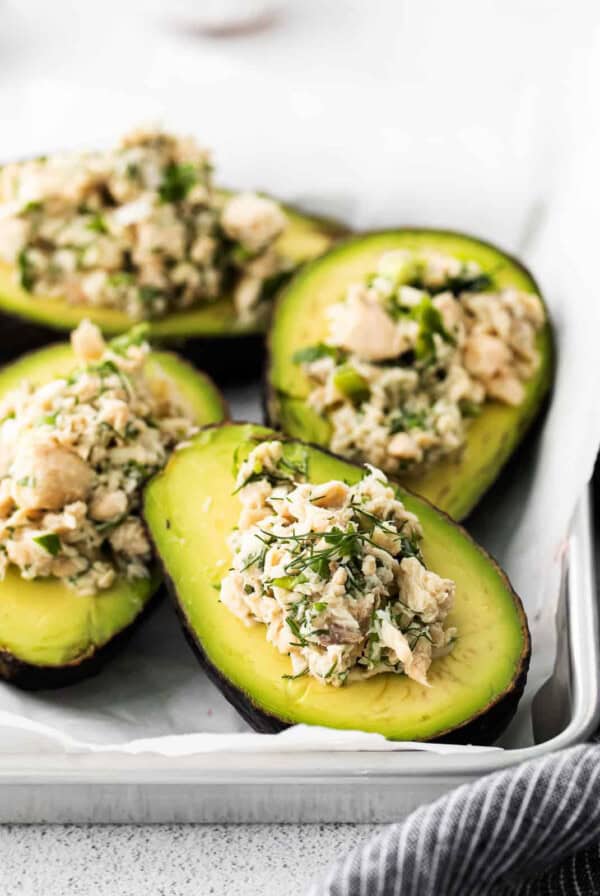 salmon stuffed avocados