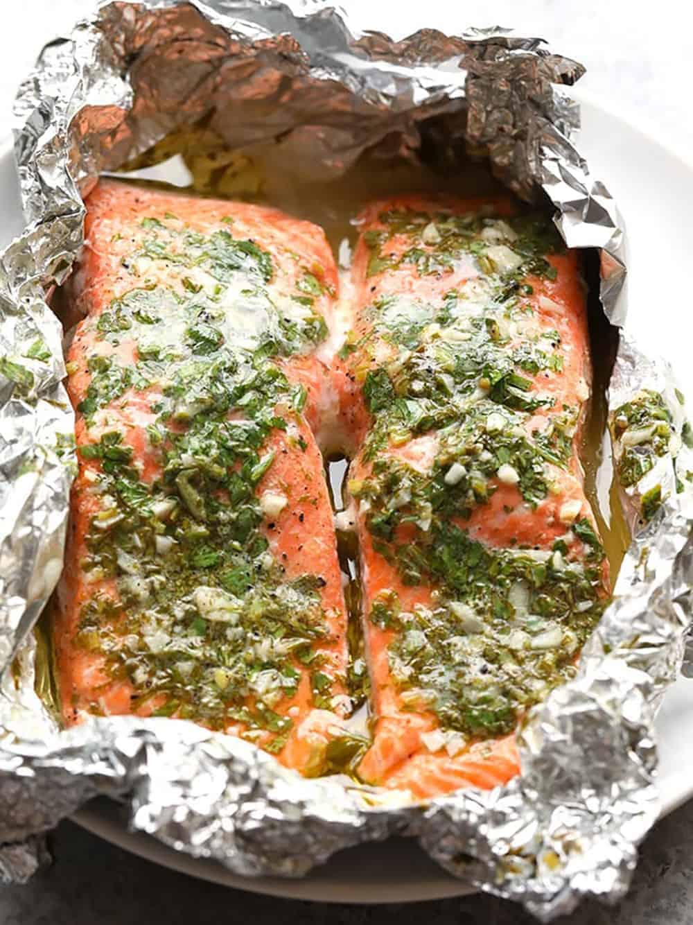 How to Make Grilled Salmon in Foil - Fit Foodie Finds