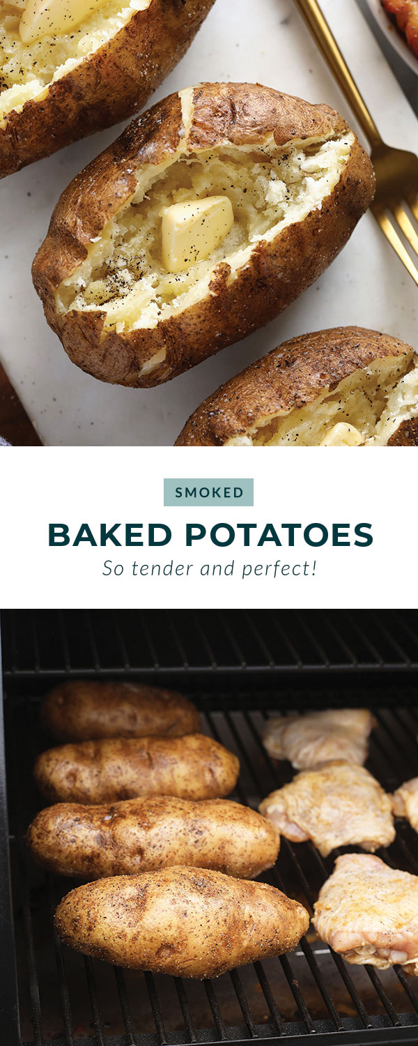 Smoked Baked Potatoes Recipe - Fit Foodie Finds