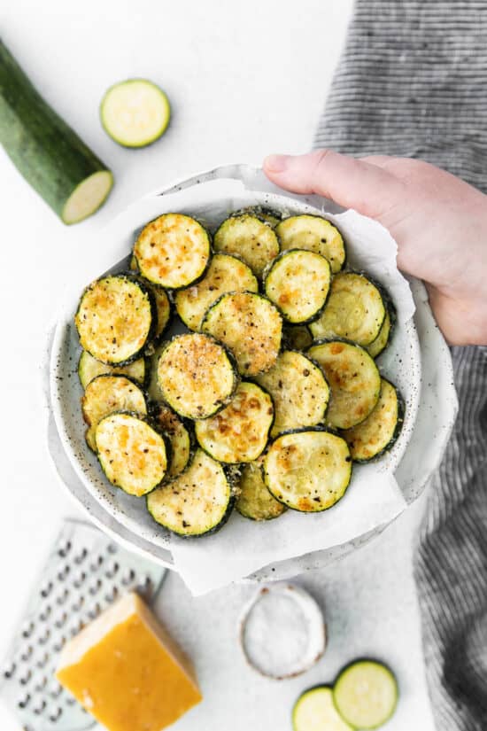 Air Fryer Zucchini with Parmesan - Fit Foodie Finds