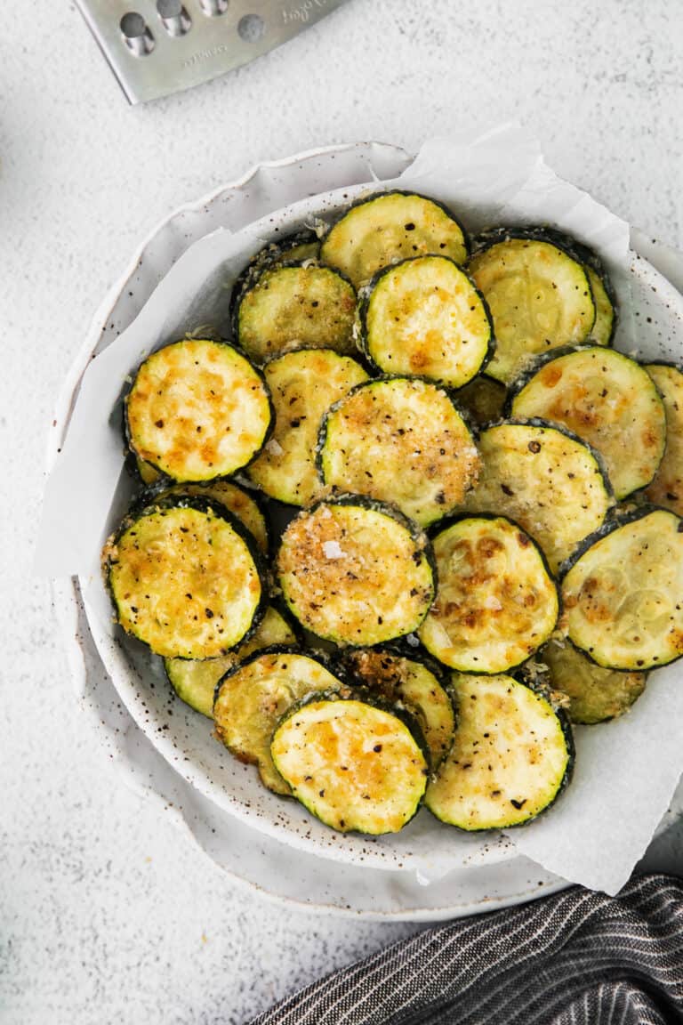 Air Fryer Zucchini with Parmesan - Fit Foodie Finds