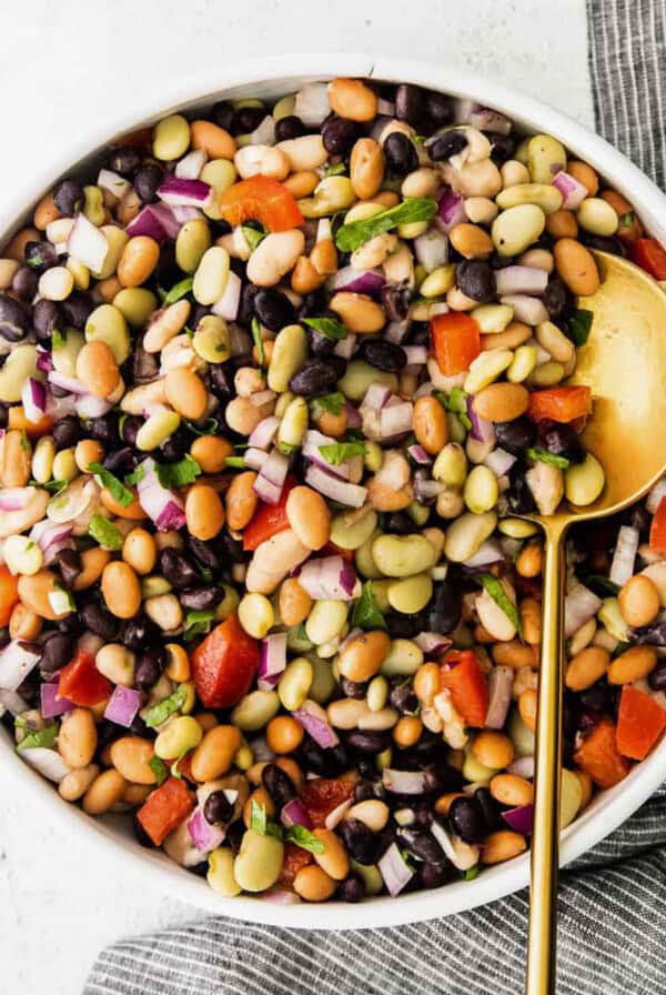 bean salad in bowl