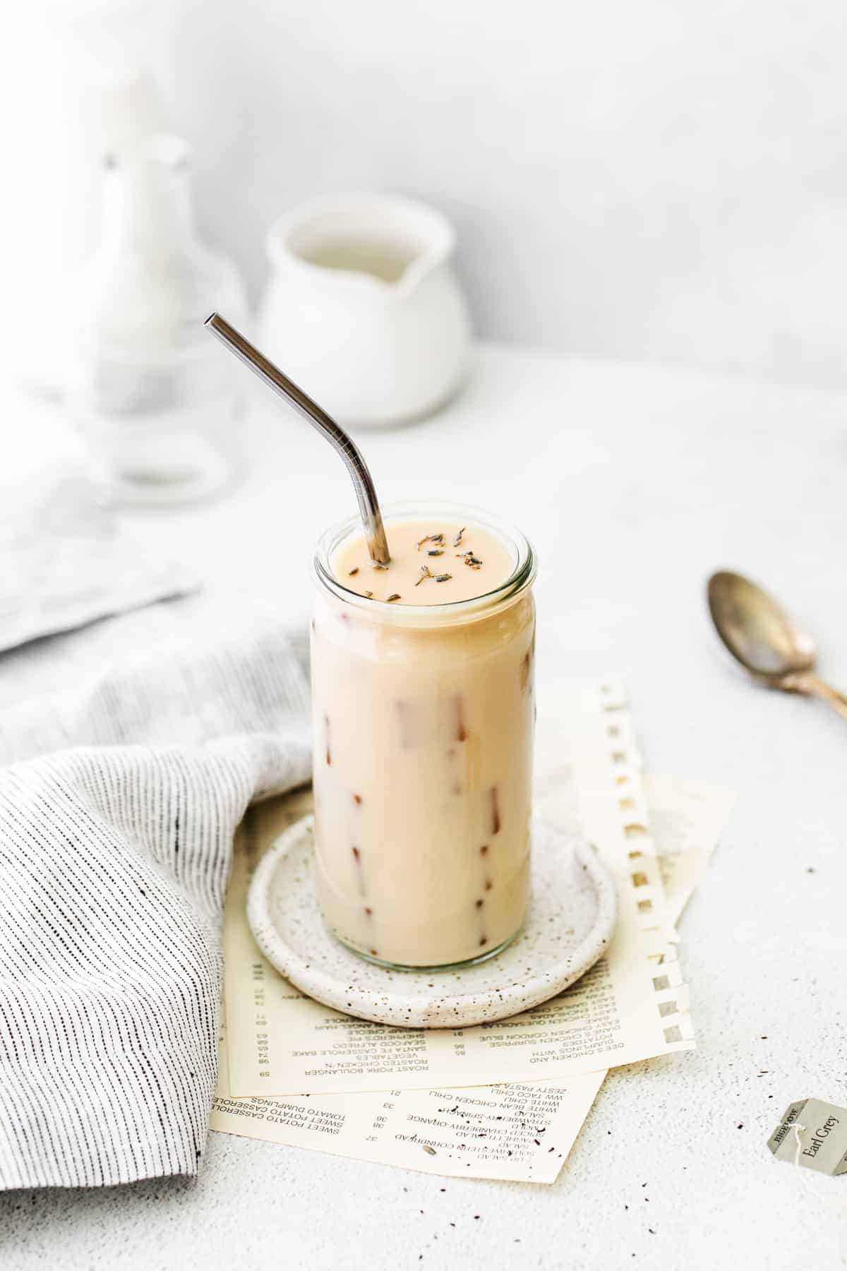 iced london fog in glass