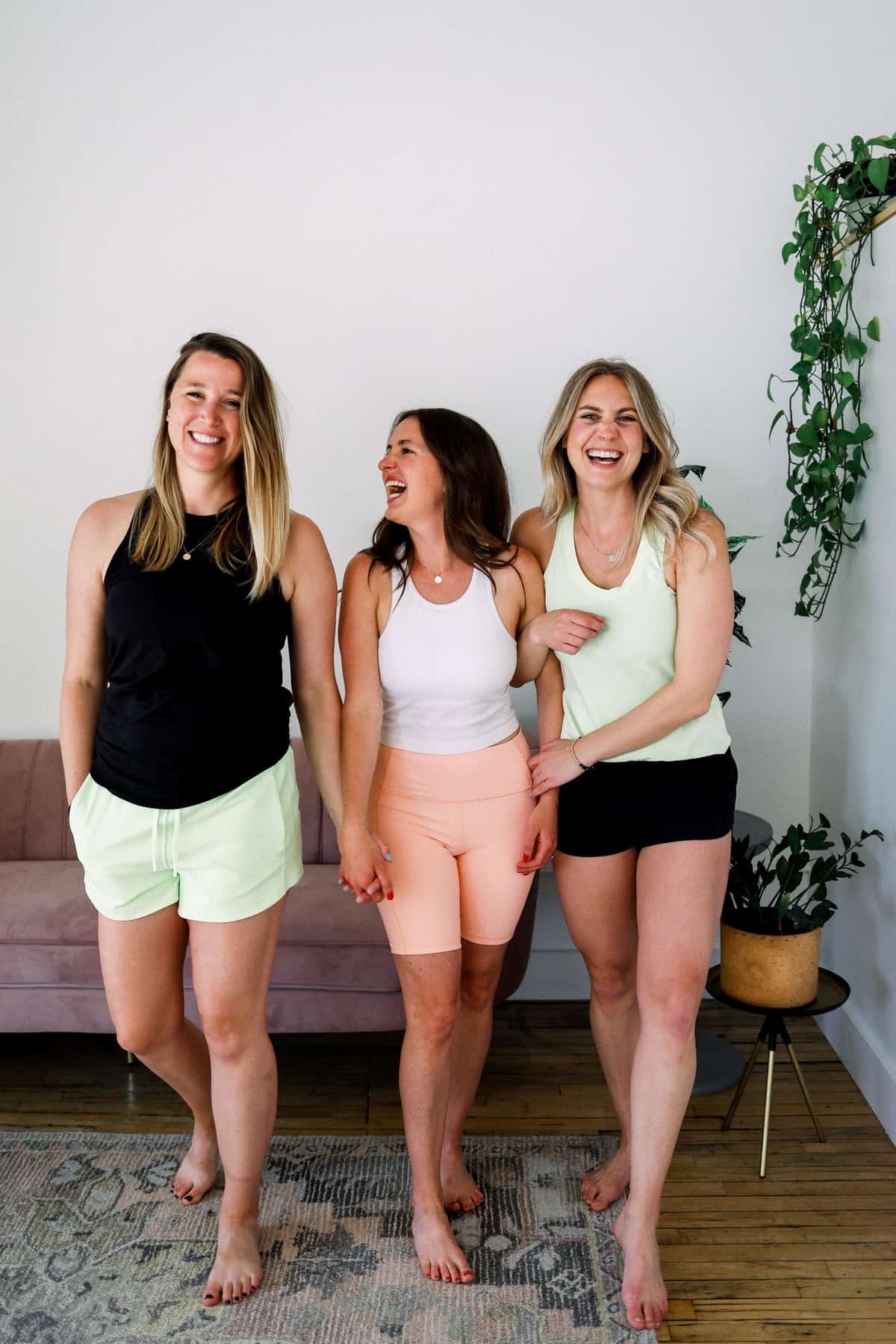 team fit foodie wearing lululemon shorts and smiling at the camera