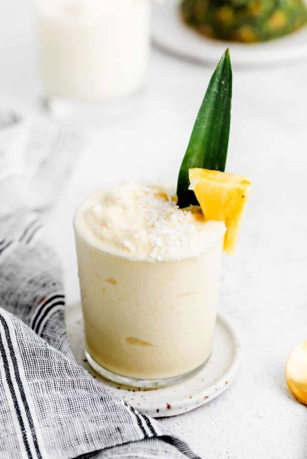 piña colada in glass