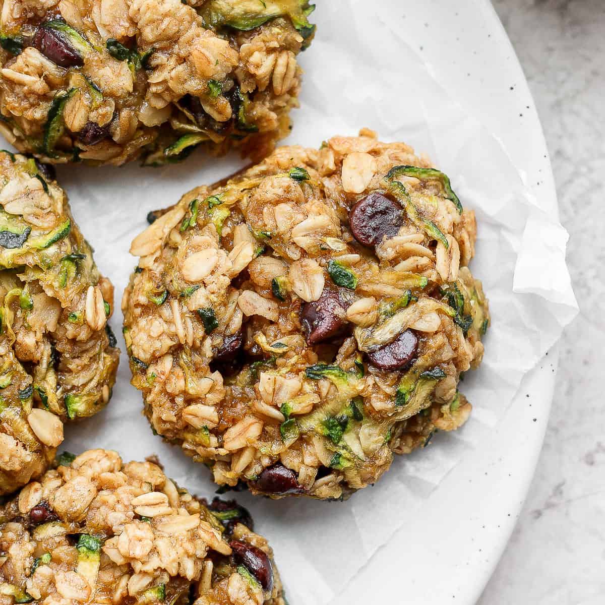 Oatmeal Zucchini Cookies (Made w/ Cashew Butter!) - Fit Foodie Finds
