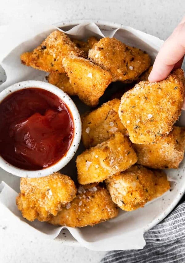 chicken nuggets on plate