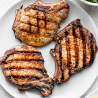 pork chops on plate