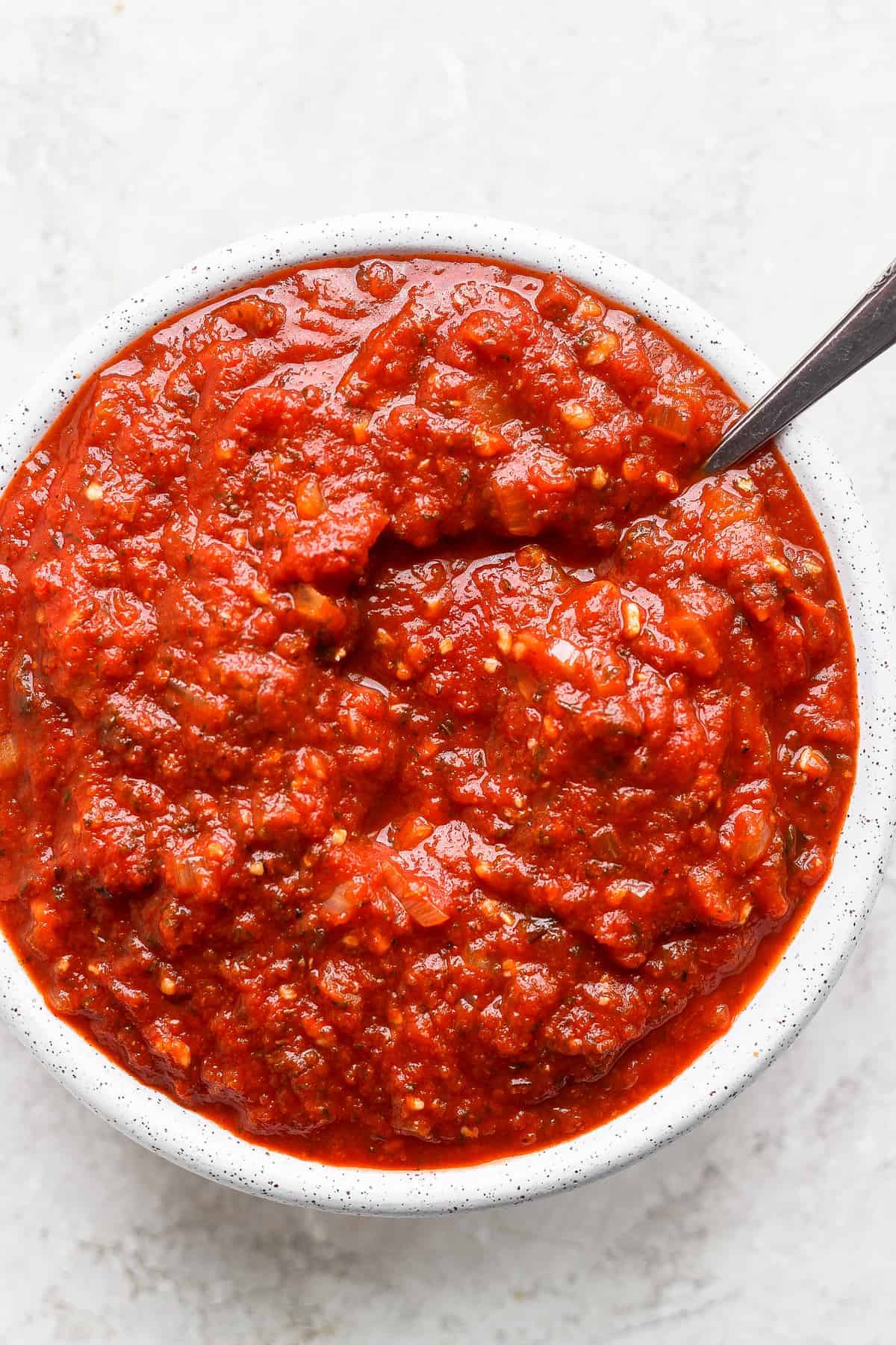 marinara sauce in bowl