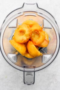 Blend sliced peaches in a food processor to create peach muffins.