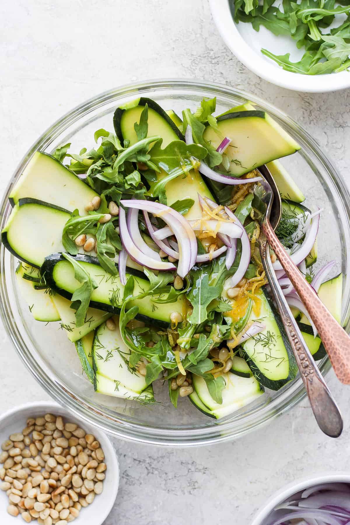 Fresh Zucchini Salad (ready in minutes!) - Fit Foodie Finds