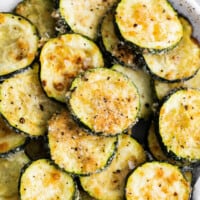 zucchini rounds on plate