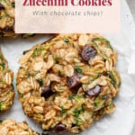 oatmeal zucchini cookies with chocolate chips.