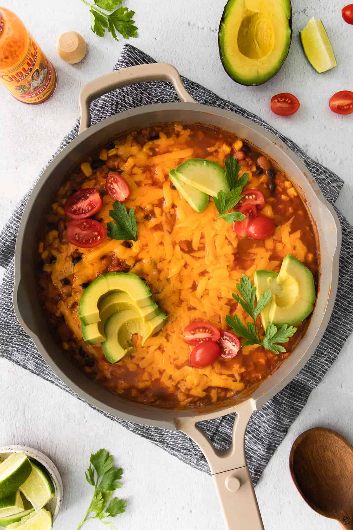 taco skillet in pan