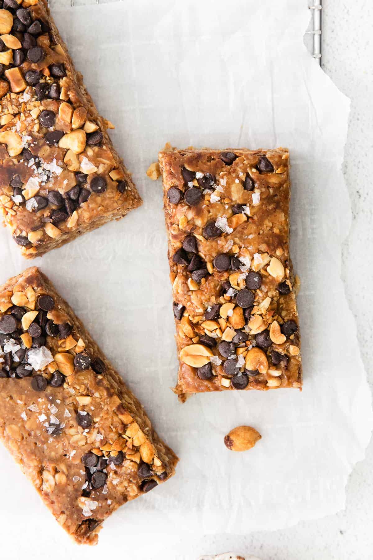 granola bars on countertop