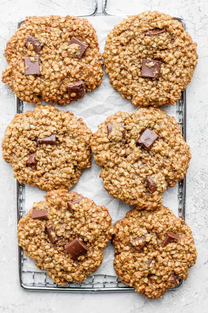 oatmeal cookies on wire rack