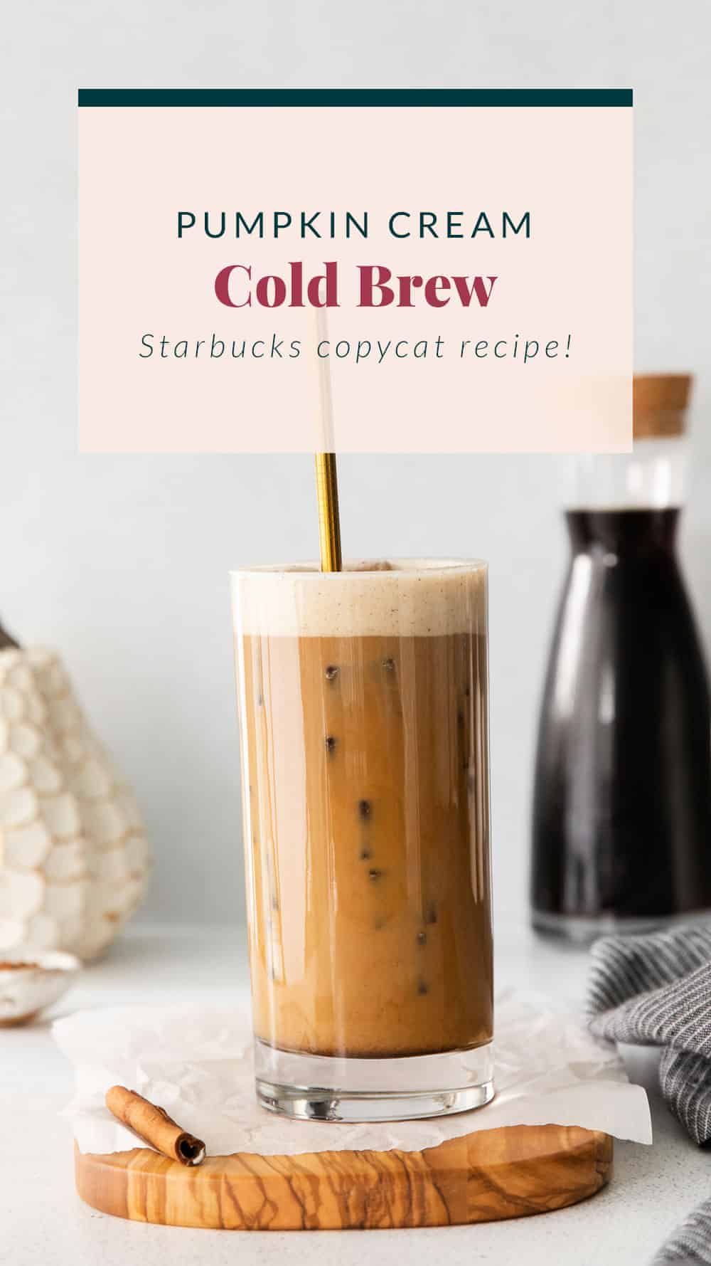 Pumpkin Cream Cold Brew (Starbucks Copycat Recipe!) Hungry For Balance