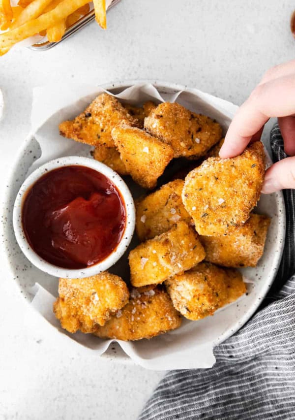 chicken nuggets on plate