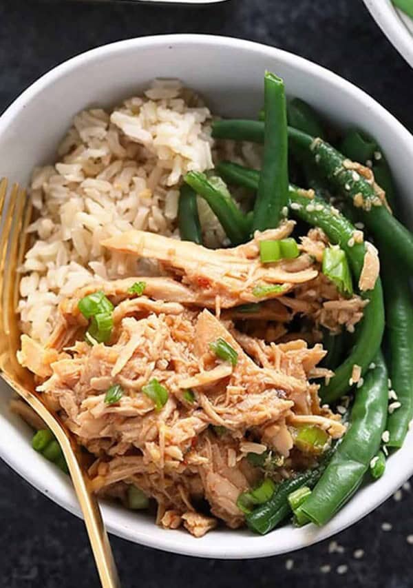 honey garlic chicken in bowl