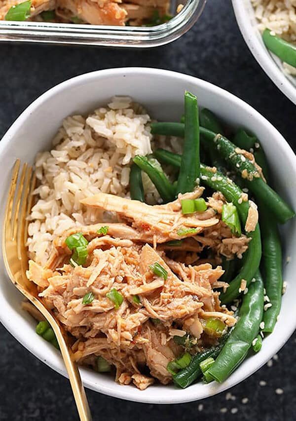 honey garlic chicken in bowl