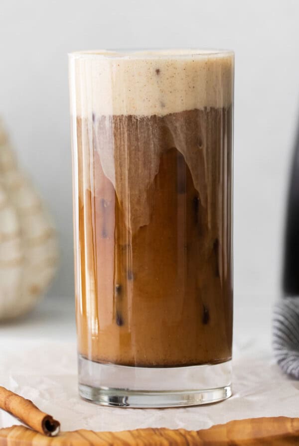 Pumpkin Cream Cold Brew in a glass