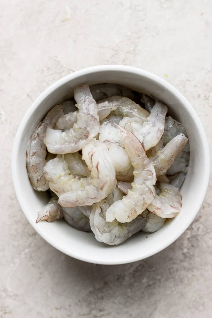 raw shrimp in bowl
