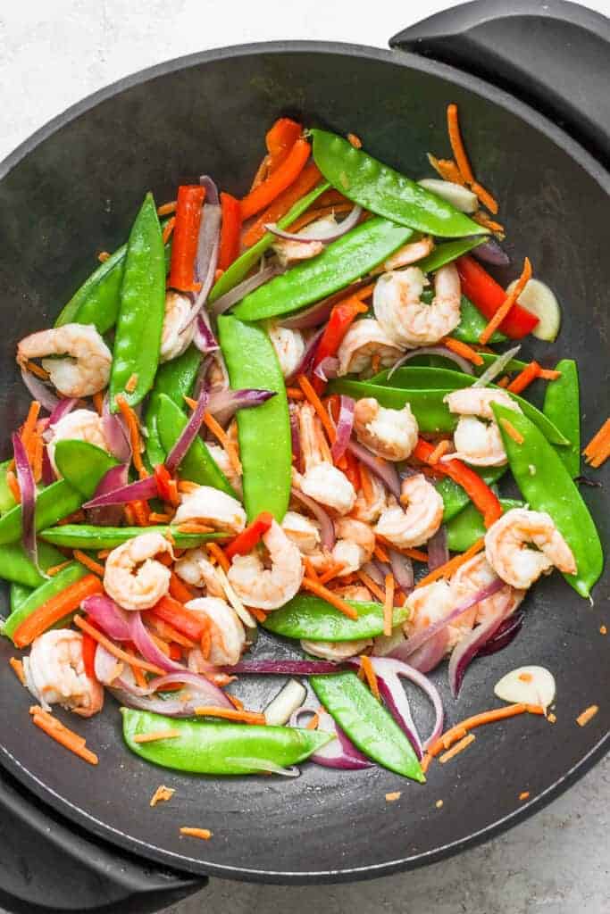 stir fry in wok