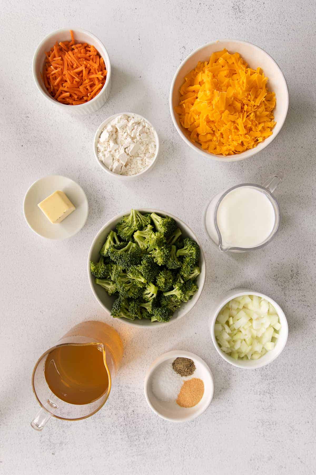 ingredients on countertop.