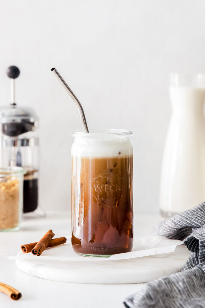 espresso drink in glass