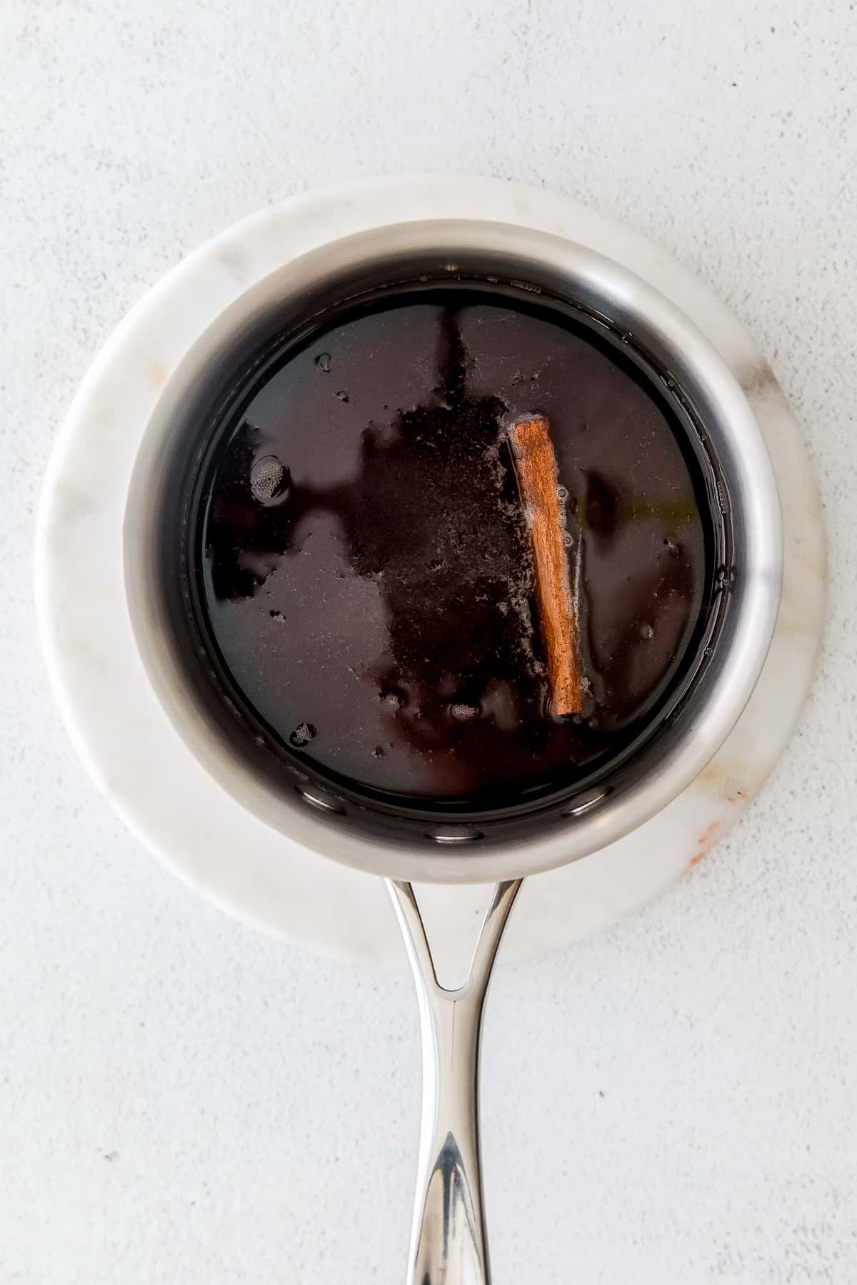 brown sugar simple syrup in a pot