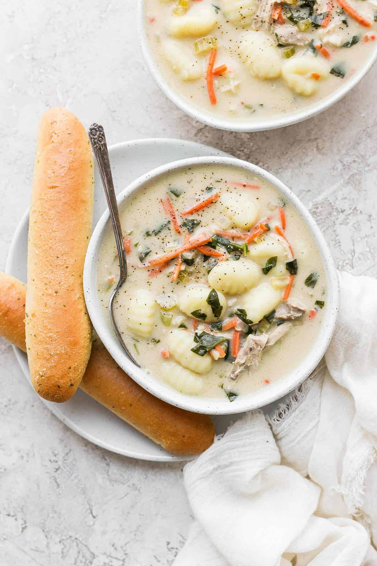 Olive Garden Chicken Gnocchi Soup - Hungry For Balance