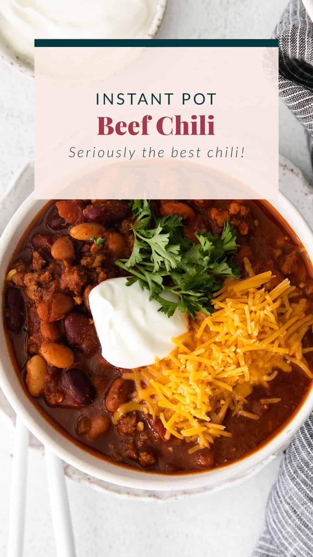 Instant Pot Chili (ready in 40 minutes!) - Fit Foodie Finds