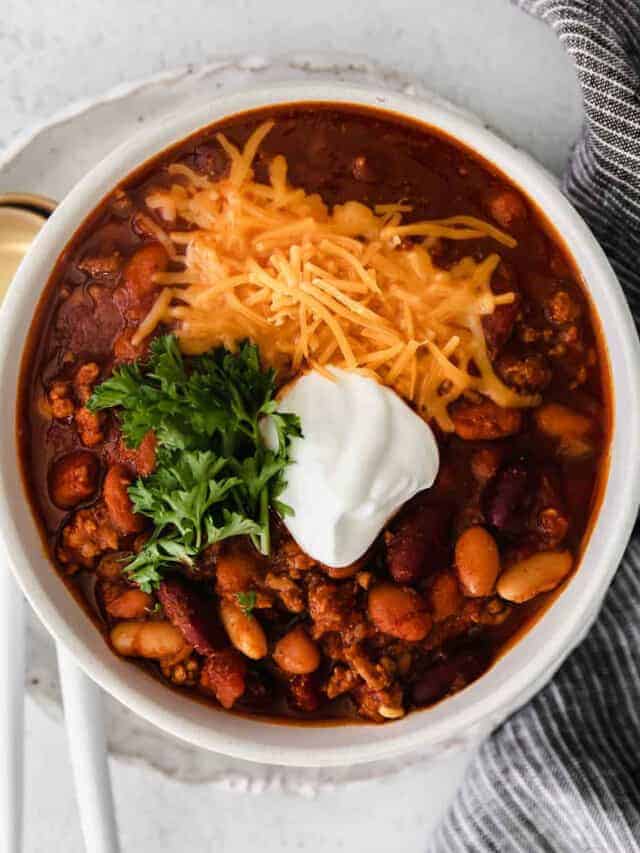 BEST Instant Pot Chili (beef + pork!) - Fit Foodie Finds