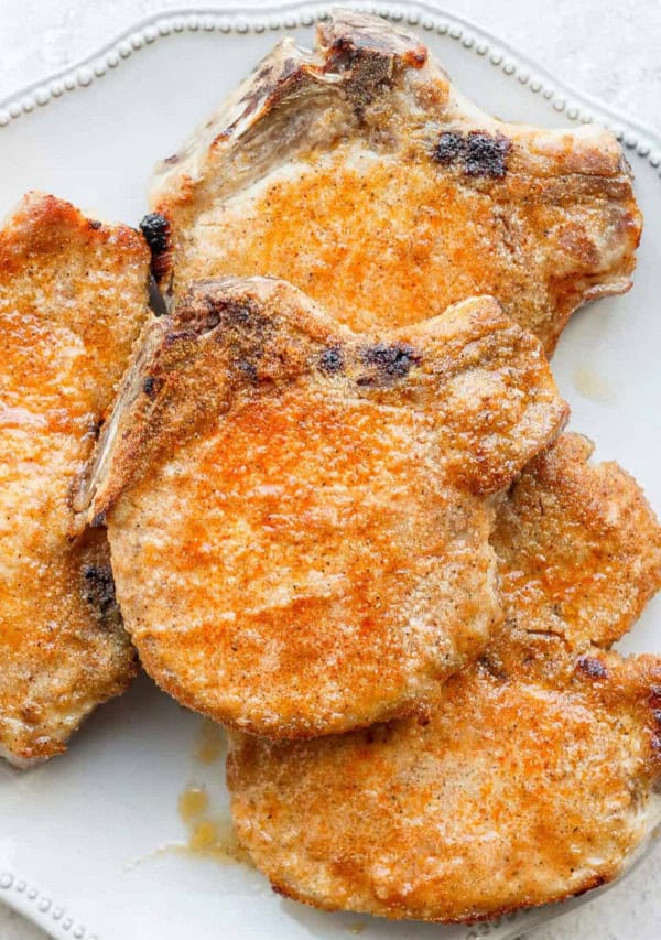 pork chops on plate