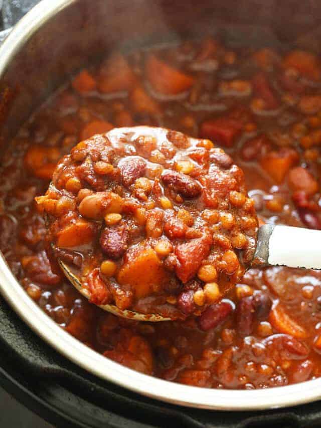 Instant Pot Vegetarian Chili - Fit Foodie Finds