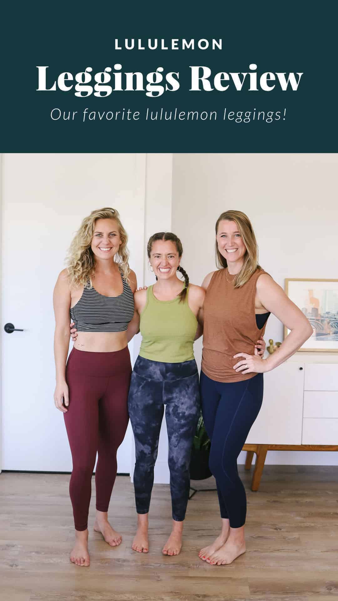 3 women wearing leggings