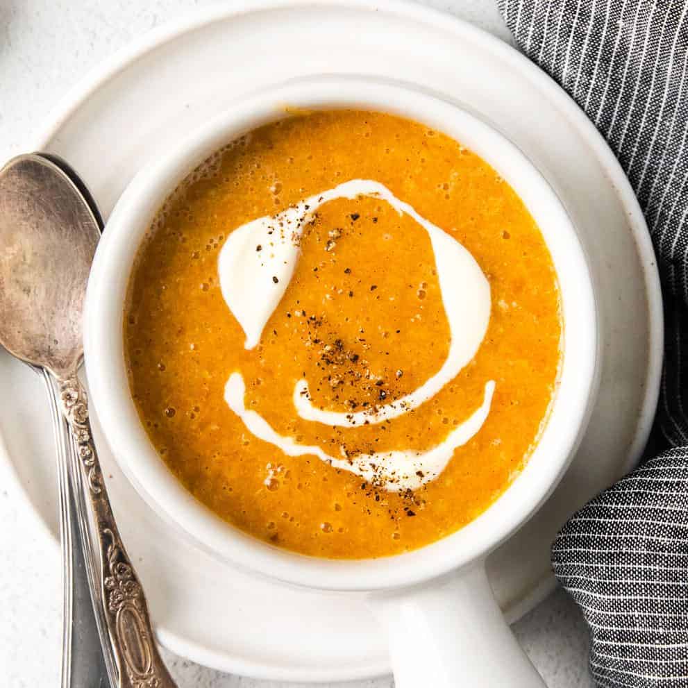 Roasted Butternut Squash Soup - Cooking For My Soul