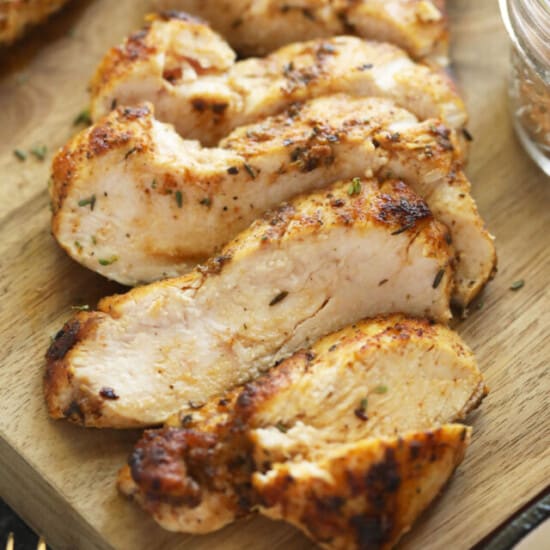 chicken on cutting board