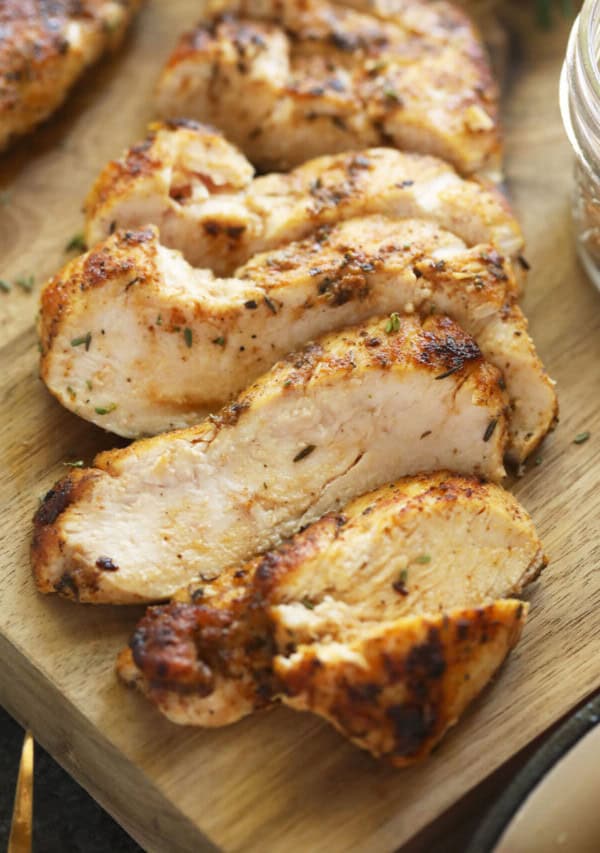 chicken on cutting board